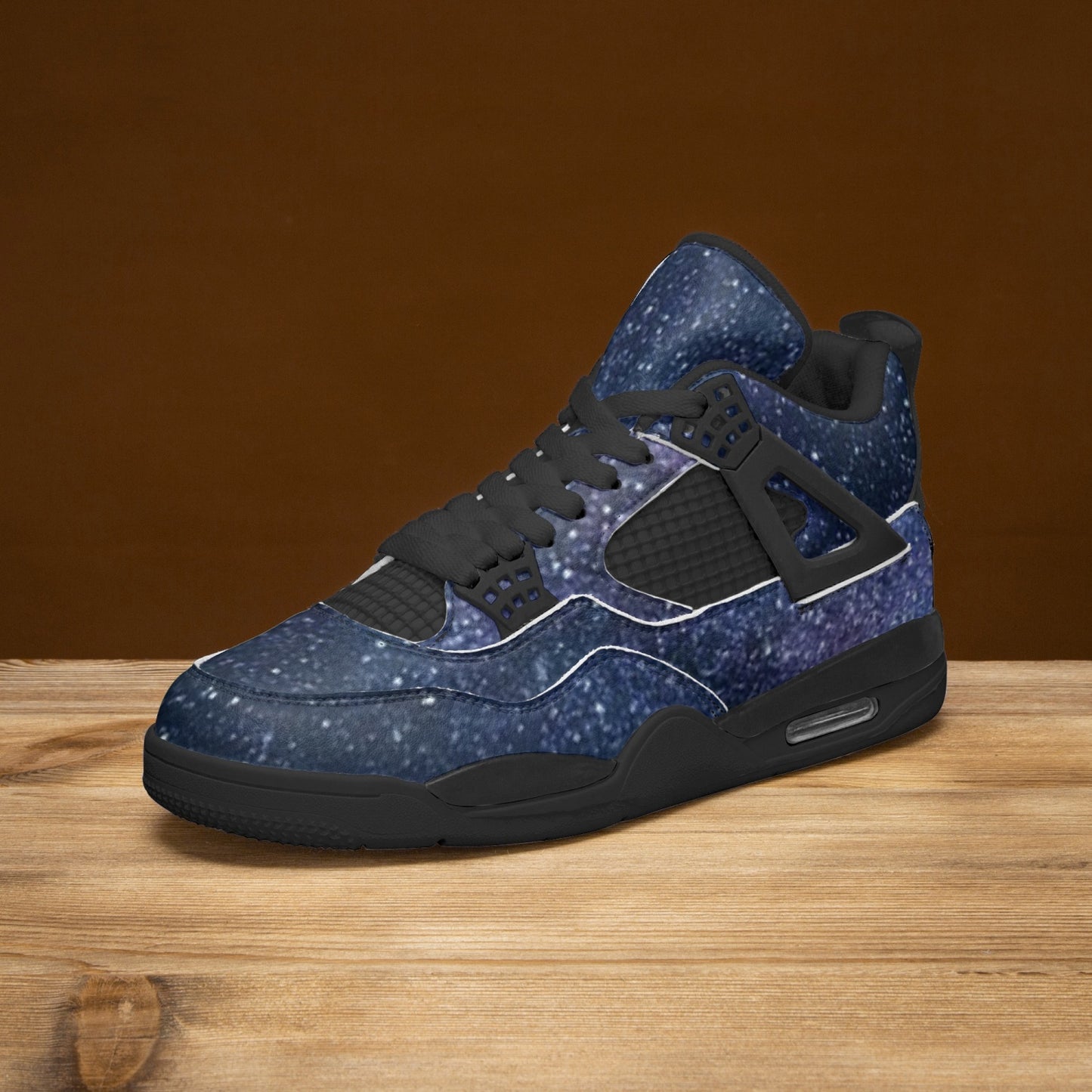 blue skys Basketball Sneakers -Black Sole