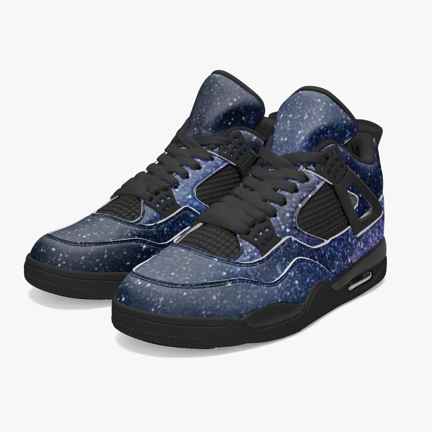 blue skys Basketball Sneakers -Black Sole