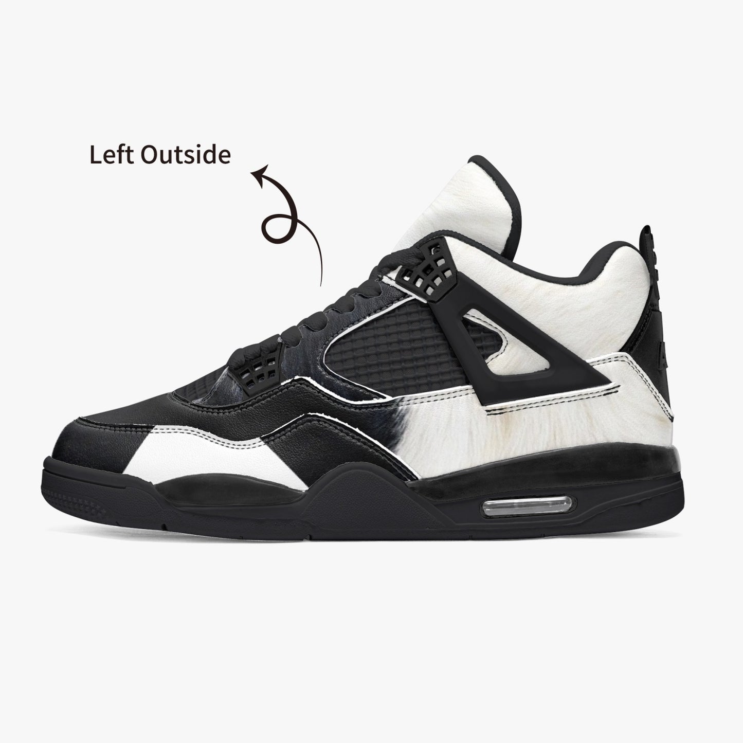 698. AJ4 Basketball Sneakers -Black Sole